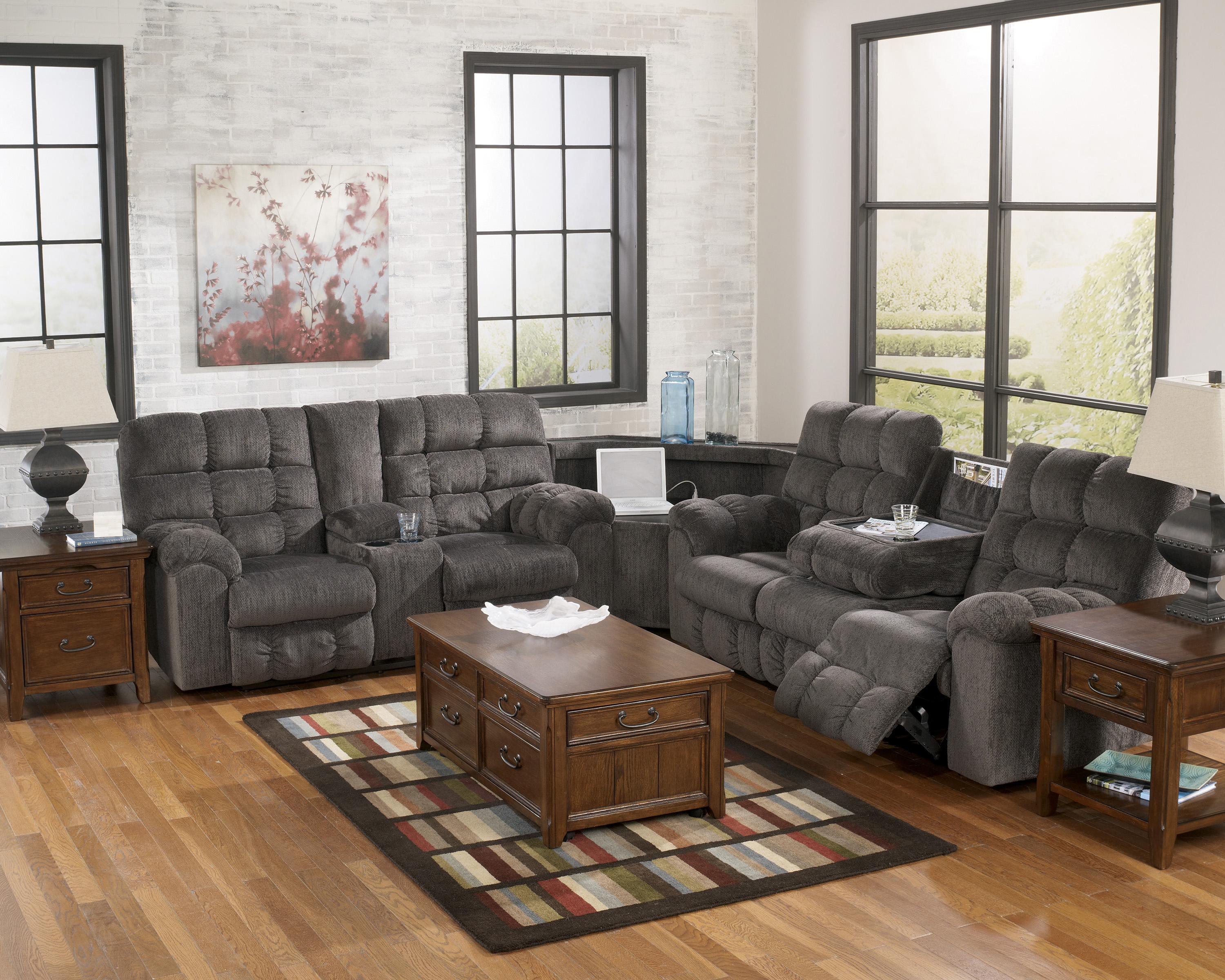 Signature Design by Ashley Acieona Slate Reclining Sectional with